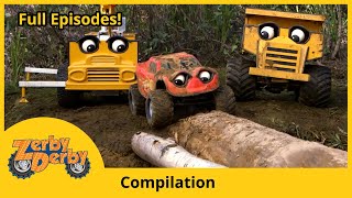 Zerby Derby 🚚 IN A PINCH 🚁 WIND CHIME 🚗 SLIPPERY BRIDGE  Season 2  Full Episodes [upl. by Fredie]