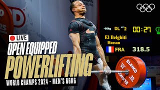 🔴 LIVE Powerlifting  Mens 66kg  World Open Equipped Championships [upl. by Bakki431]