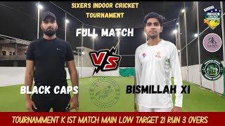 Sixes sports indoor cricket tournment lhr  match black caps vs bismillah viralvideo video [upl. by Aicele]