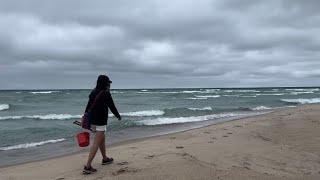 Rockhounding  The Cold Winds Of Fall  Lake Huron Northern Michigan Rocks [upl. by Ihsorih295]