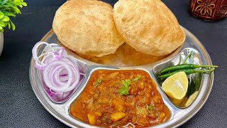 Poori Bhaji Recipe  Halwai Style Puffy Poori Aur Masaledar Aloo Curry  SAMREEN SABAH [upl. by Bellda365]