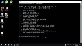 Windows Command Line Tutorial 6 File Attributes [upl. by Olbap]