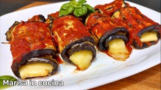 RICETTA FACILE E VELOCE  INVOLTINI DI MELANZANE VEGETARIANE [upl. by Lippold222]