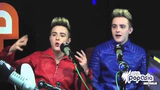 Jedward talk about hanging backstage with BIGBANG IU amp 2NE1 on SBS PopAsia Australia Sept 2013 [upl. by Illyes371]