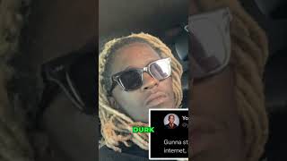 Young Thug Disses Gunna Reaction amp Music Comeback fypシ゚viral rapper youngthug [upl. by Ile]