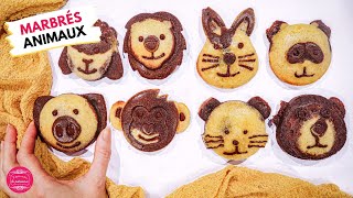 Recette des gâteaux marbrés animaux géniale pour les enfants [upl. by Alf]