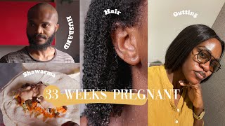 33 weeks Pregnant  Hair routine cooking with my husband shawarma recipe [upl. by Mozza473]