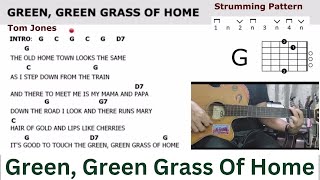 Green Green Grass Of Home  Tom Jones  Guitar Chords amp Lyrics TeacherBob [upl. by Anayet848]