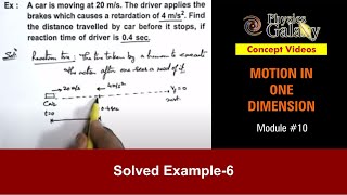 Class 11 Physics  Motion in One Dimension  10 Solved Example6 on Uniform AccelerationJEE amp NEET [upl. by Tail]