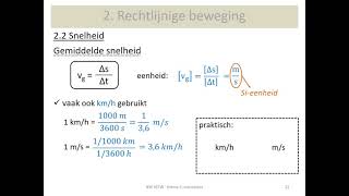 mechanica  gemiddelde snelheid en ogenblikkelijke snelheid [upl. by Boorer211]