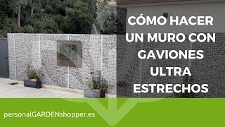 CÓMO HACER UN MURO CON GAVIONES ULTRA ESTRECHOS DE 12 CM [upl. by Silsbye]