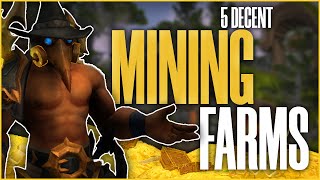 5 Mining Farms for QUICK and EASY Millions  World of Warcraft Gold Farming [upl. by Sanalda]