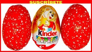 3 huevos sorpresa de Kinder y de navidad de chocolate surprise eggs [upl. by Jourdain]