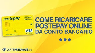 Come ricaricare Postepay Poste Italiane online da conto bancario semplice [upl. by Rafaellle]