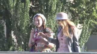 Leighton Meester and Blake Lively on the set of Gossip Girl in Paris at Pont Des Arts [upl. by Atisor344]