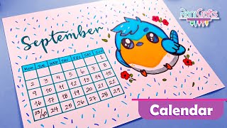 DIY  SEPTEMBER Calendar  Bullet journal decoration organization ideas [upl. by Ocimad968]