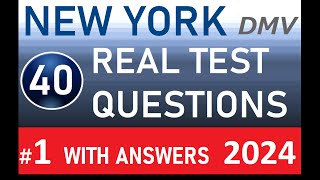 New York DMV Written Test Questions 1 40 Real Questions with Answers [upl. by Goto]