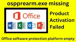 Office Software Protection Platform Folder Empty  ospprearmexe missing Fix in just 2 steps [upl. by Lura]