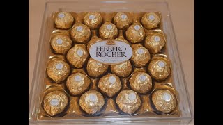 Ferrero Rocher chocolate Unboxing  Ferrero Rocher 24 piece box  Royal Ferrero Review  ferrero [upl. by Cuda]