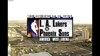 NBA On NBC  Lakers  Suns 1993 Playoffs R1 Deciding Game 5 Highlights [upl. by Jet]