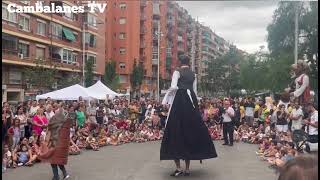 Gegants de Poble Sec  Festa Major de la Bordeta a la Rambla Badal 2024 [upl. by Assenat]