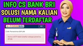 SOLUSI NAMA KALIAN BELUM TERDAFTAR DI E FORM BRI [upl. by Rastus781]