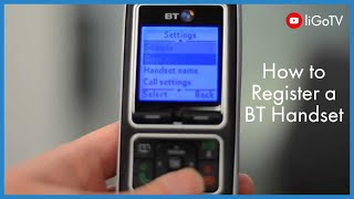 How To Register a BT Handset  liGocouk [upl. by Aener]