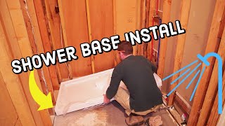 How to Install a DreamLine Shower Base With Oatey Drain [upl. by Maryn]