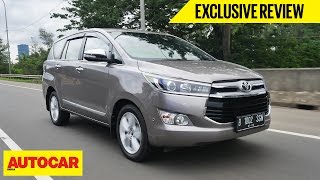 Toyota Innova  Exclusive First Drive  Autocar India [upl. by Nyliuqcaj712]