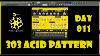 Acid melodic 303 pattern Day 11 FlStudio21 TransistorBass TB303 roland303 acid303 flstudio24 [upl. by Aisats]