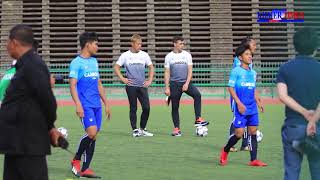 Mr Keisuke Honda Begins Training the Cambodian National Football Members [upl. by Ettedo]