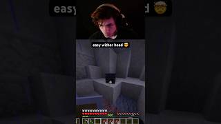 easy wither head minecraft minecraftmemes minecraftfunny gaming [upl. by Reiche700]