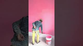 Berger Easy Clean Pink Colour bySahajpainter bergerpaintsasianpaintglossypaintpaintexperts [upl. by Ahsimit]