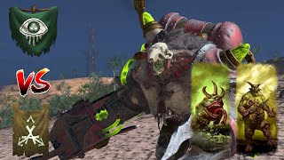 Disgustingly resilient vs just disgusting  Nurgle vs Skaven  Warhammer 3 Land battle [upl. by Vihs]