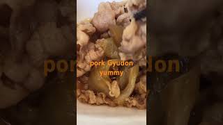 japanese pork Gyudondelicious shortviralvideo [upl. by Anilorac821]