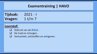 Havo examentraining  2021I  Vraag 1 tm 7 [upl. by Ellerrad]