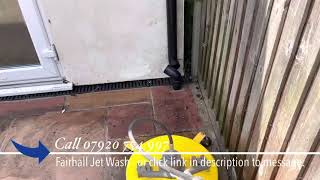 Cleaning a Patio with Surface Cleaner in Upminster Essex 18 inch Whirlaway [upl. by Ahseikram]