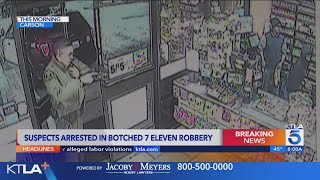 Video Deputy walks in on attempted robbery at 7Eleven in Carson [upl. by Jacquette]