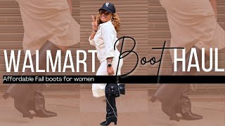 Fall Boot Haul 2024  Affordable amp Stylish Walmart Boots You NEED [upl. by Zsolway]