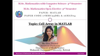 Learn Cell Array in MATLAB in Hindi [upl. by Yeniar]