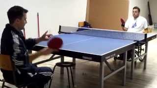 Playing Table Tennis in Wheelchair Quadriplegic training in Debeljaca Serbia [upl. by Dickenson]