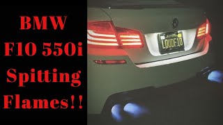 BMW F10 550i Spitting Flames Bootmod3 Tuned [upl. by Eek876]