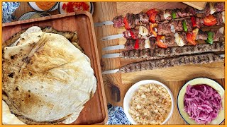 Pan fácil sin levadura ni masa madre Pan Lavash Ft Cesar Keif  receta shish kebbab [upl. by Nivalc]