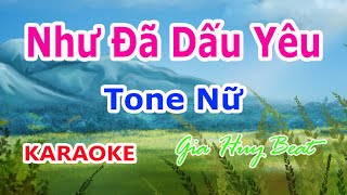 Như Đã Dấu Yêu  Karaoke  Tone Nữ  Nhạc Sống  gia huy beat [upl. by Nanerb]