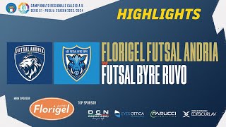 𝗛𝗶𝗴𝗵𝗹𝗶𝗴𝗵𝘁𝘀  Florigel Futsal Andria  Futsal Byre Ruvo [upl. by Adore]