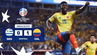 URUGUAY 01 COLOMBIA  HIGHLIGHTS  CONMEBOL COPA AMÉRICA USA 2024™ [upl. by Houghton]