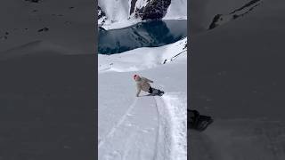 Snowboarding with a backdrop 🤌 snowboarding snowboard wintersport winter southamerica snow [upl. by Eenyaj]