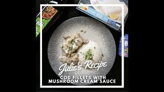 How to make cod fillets with mushroom cream sauce [upl. by Ahsenev734]