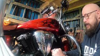 Yamaha Midnight Star 1300 Air filter change [upl. by Winther710]