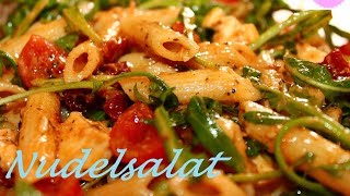 Mediterraner Nudelsalat mit Tomaten  Italienischer Nudelsalat [upl. by Karin525]